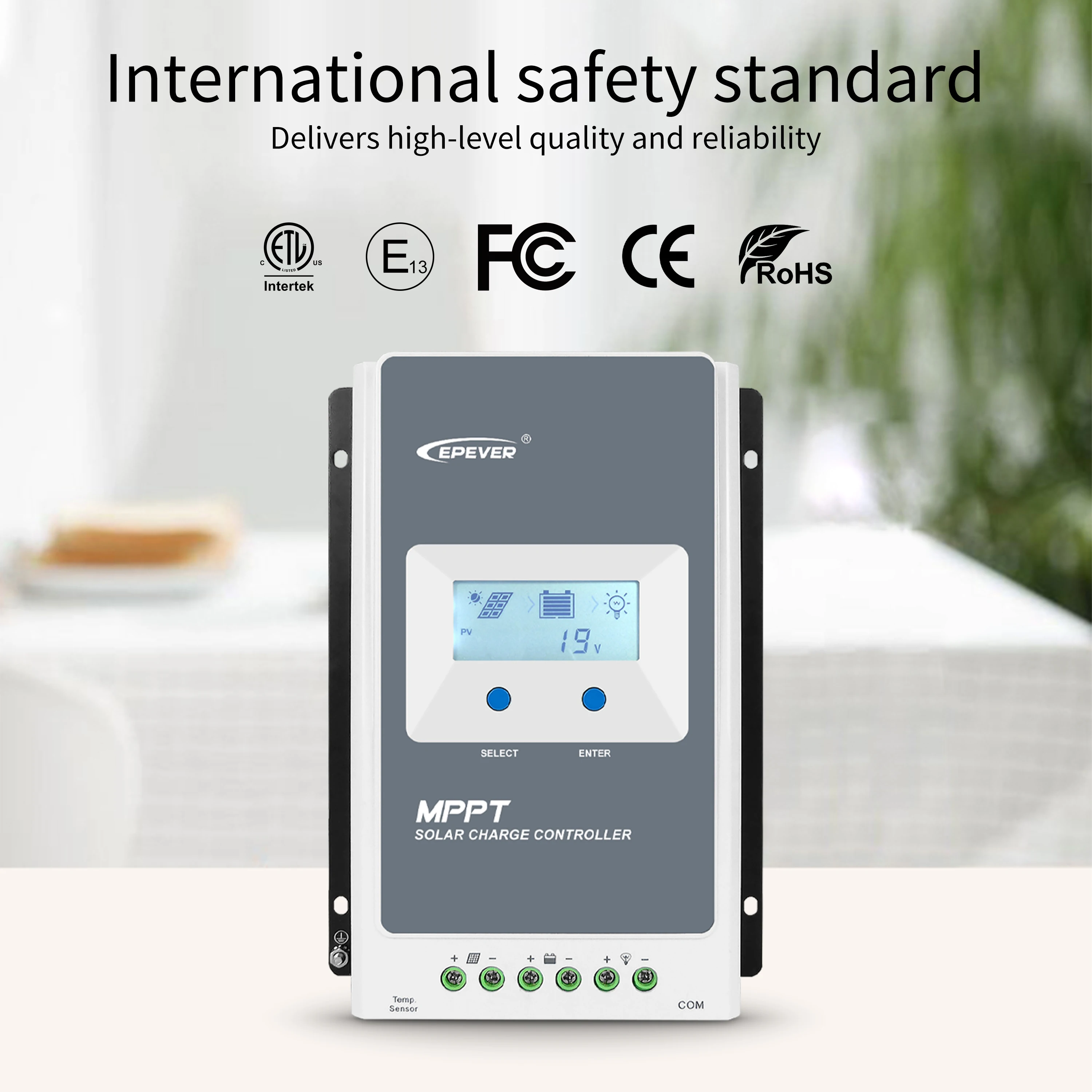 20A MPPT Solar Charger Solar Controller 12/24V AUTO  Max PV 100V Backlit LCD Screen RS485 Communication, Tracer2210AN G3