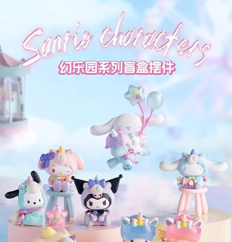 

Sanrio Fantasy Paradise Series Blind Box Kulomi Pacha Dog Cinnamon Dog Pudding Dog Melody Tabletop Ornament Gifts