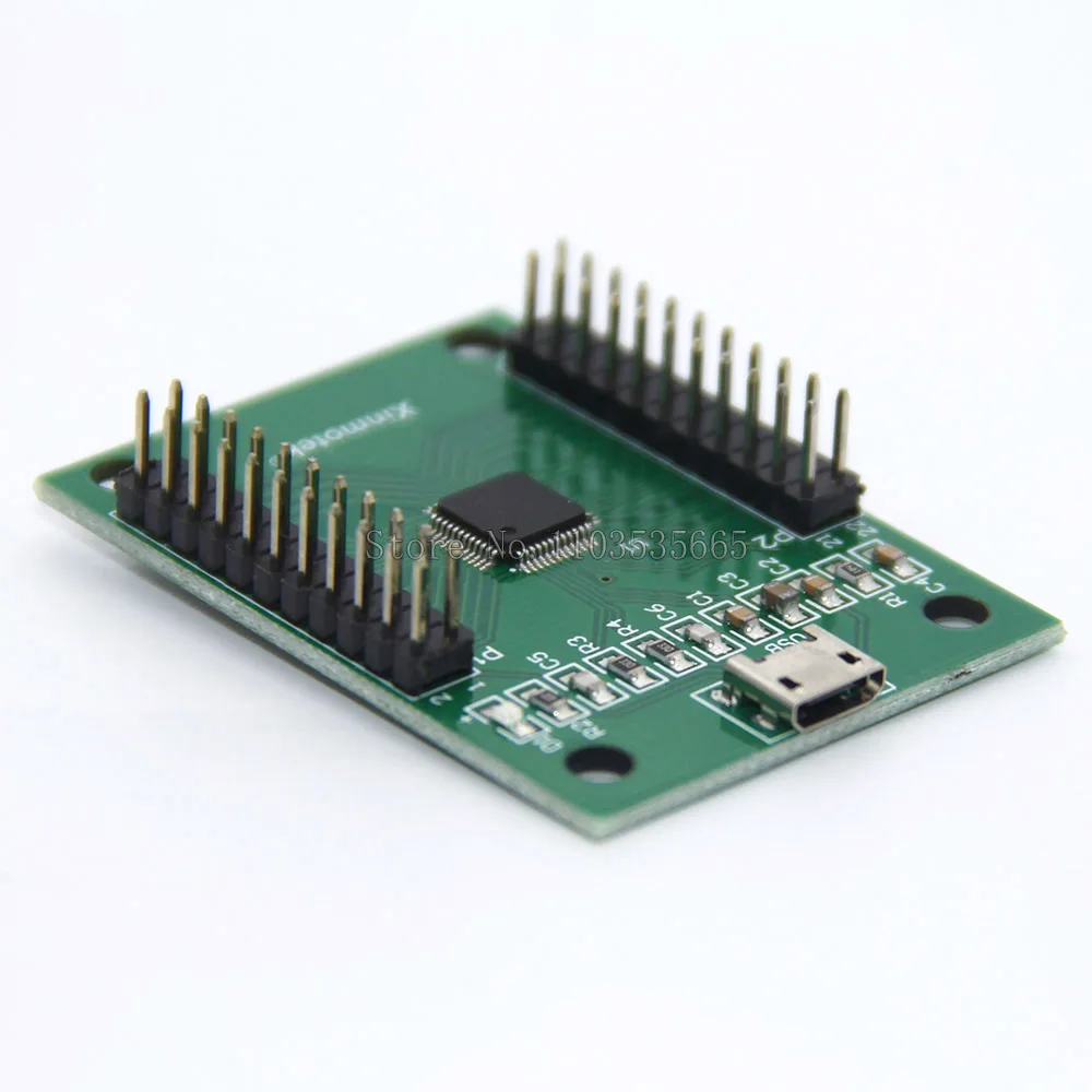 Xinmotek placa pcb usb codificador de atraso zero ps3/raspberry pi/android 2 jogadores controlador jogo diy controlador