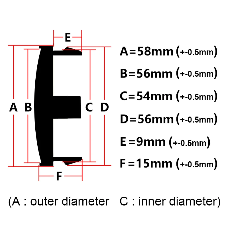 4pcs TOP 58mm(54mm) with 56mm Glossy 3D Carbon Fiber Veins Logo Emblem Car Wheel Rim Center Hub Caps Cover Car Styling