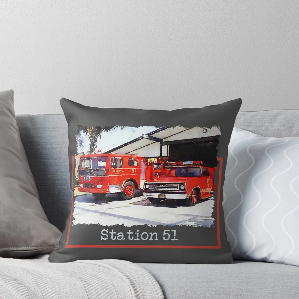 Station 51, Emergency TV Show Throw Pillow Christmas Pillow luxury sofa pillows pillow pillowcase ornamental pillows