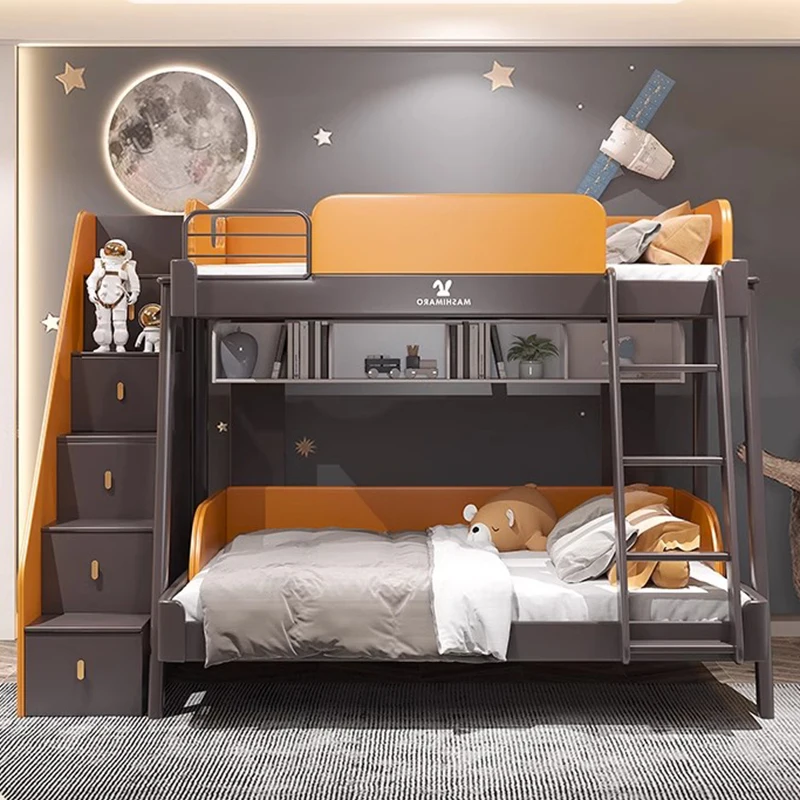 Bedroom Loft Children Beds Princess Storage Bunk Children Beds Multifunctional Camas Infantiles Kids Bed Set Furniture BL50CB