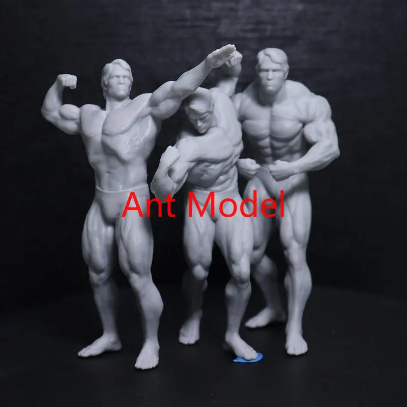 

3 шт./компл., модель из смолы, Арнольд Шварценег, фигурка для бодибилдинга, скульптура, неокрашенная фигурка 1/24, 7,5 см, 1214