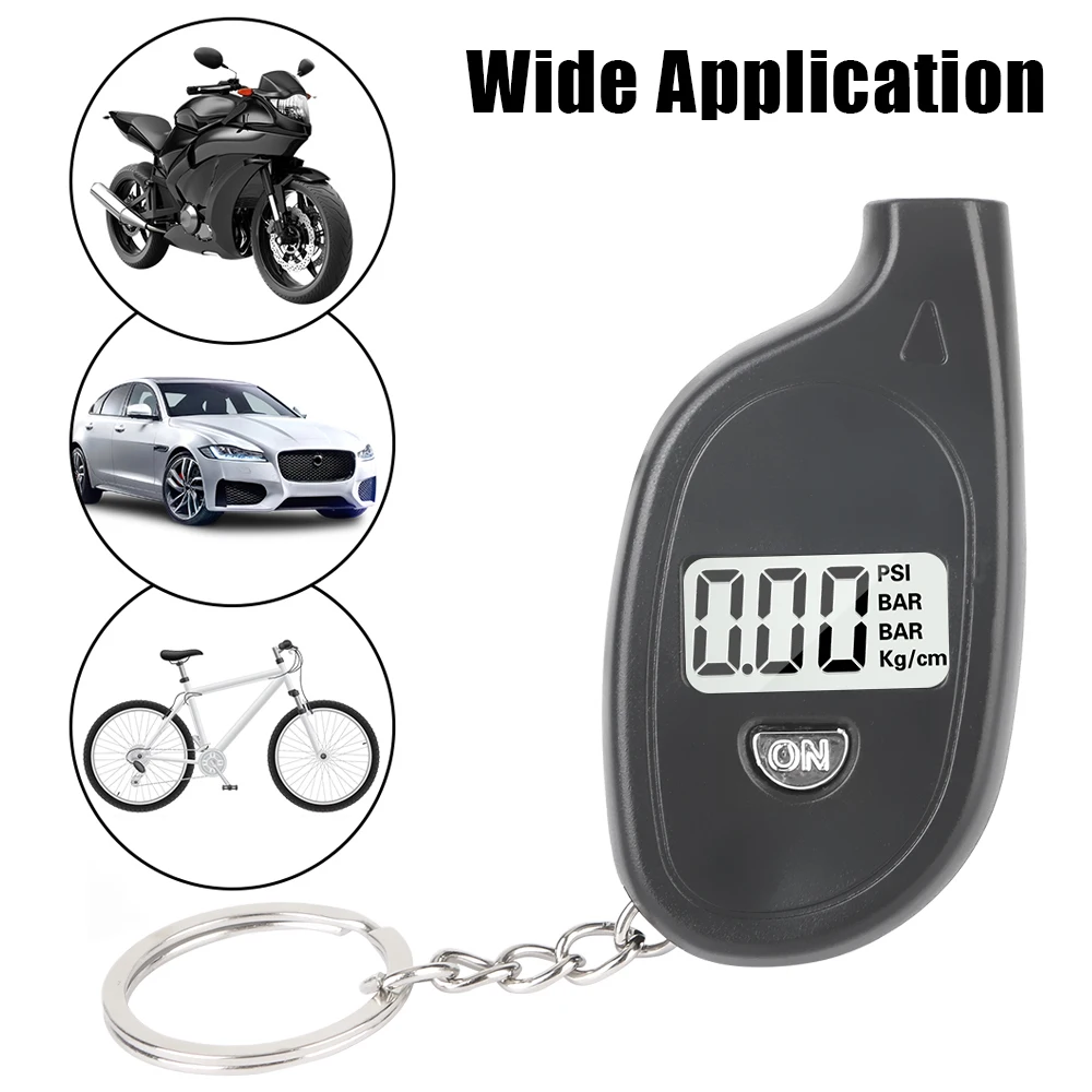 Tester Auto Motorcycle Tyre Pressure Digital Meter Keychain Mini Diagnostic Tool Tire Pressure Gauge Portable Car Detector