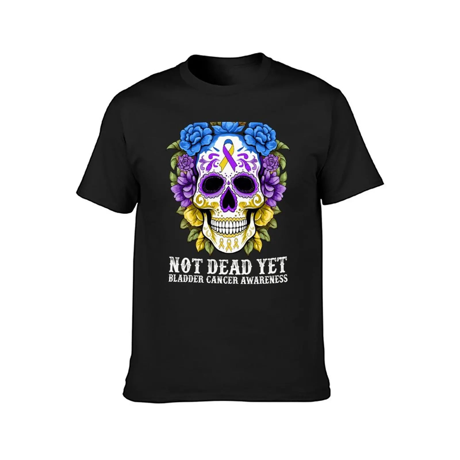 Bladder Cancer Awareness Graphic Flower Skull Aware Gifts T-Shirt vintage shirts graphic tees mens graphic t-shirts hip hop