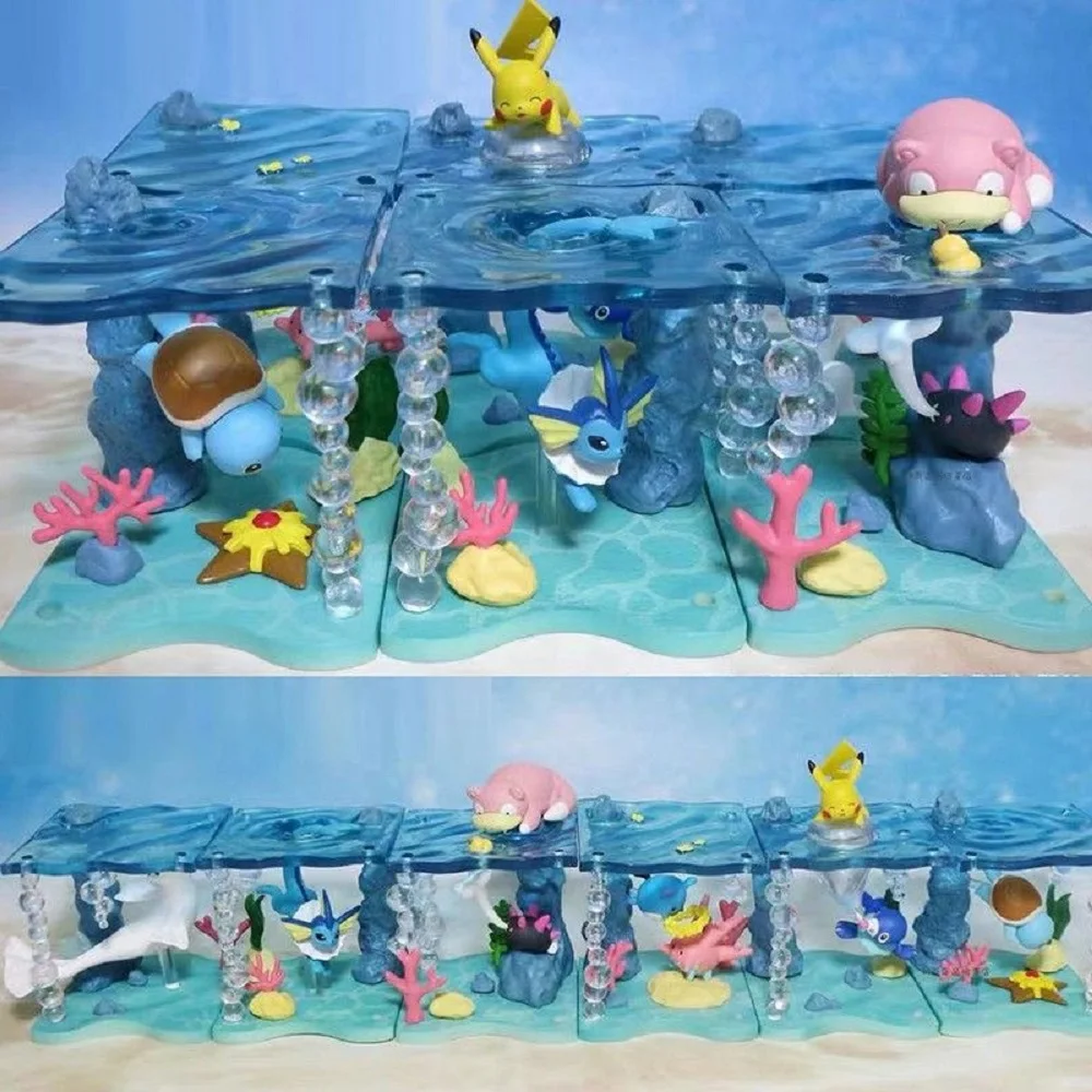 

Аниме Набор Фигурка Покемона Подводный мир Темный город Снег Хрустальный шар Венок Чайная чашка Сад Коллекционная фигурка Игрушки Подарок