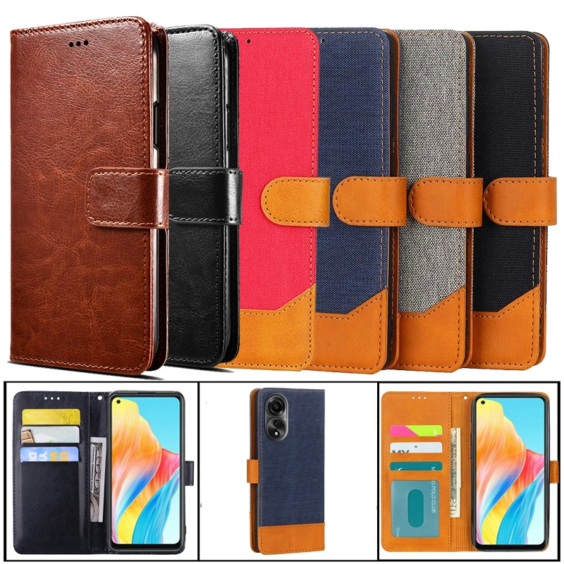 

For чехол на OPPO A78 4G Case Leather Coque Wallet Funda Flip Capas Phone Cover For Estuches De Celular OPPO A78 4G CPH2565 Etui