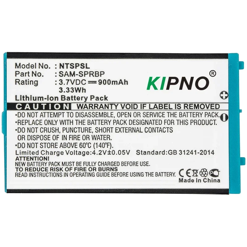 KIPNO 900mAh Game Console Battery AGS-003, SAM-SPRBP for Nintendo Advance SP, AGS-001, GBA SP