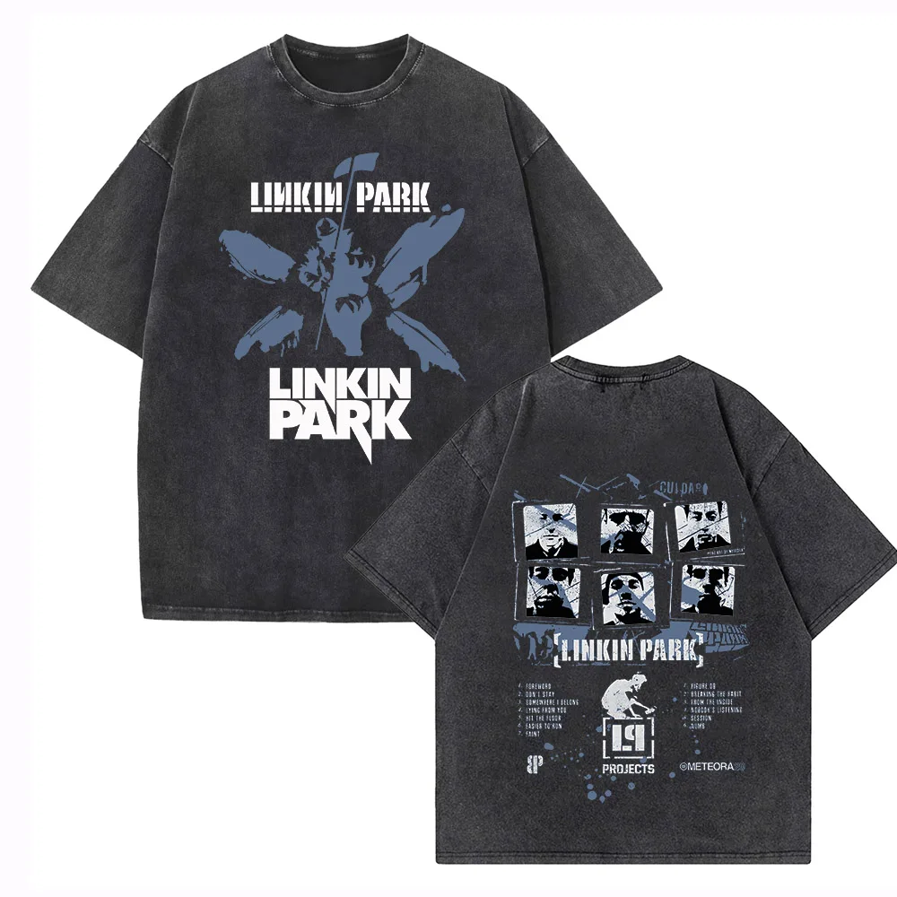 

Linkin-Park Shirts Vintage Harajuku O-Neck Short Sleeve Cotton T-Shirts Street Trend Anime Simple Sports Style Classic Simple