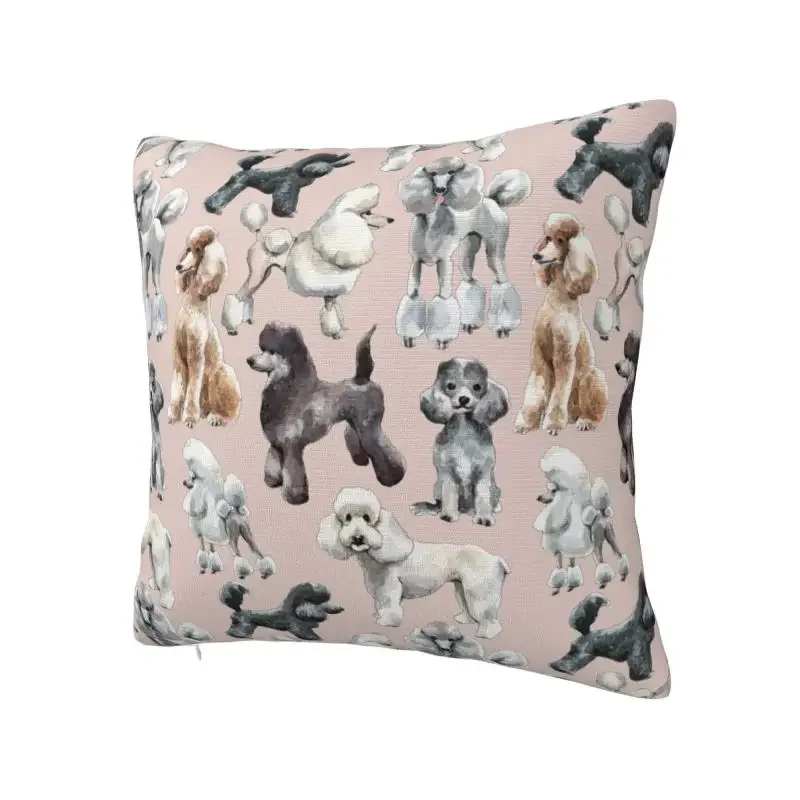 Cute Poodles Dog Throw Pillow Case Decorative Pudel Caniche Nordic Cushion Cover Car Pillowcase