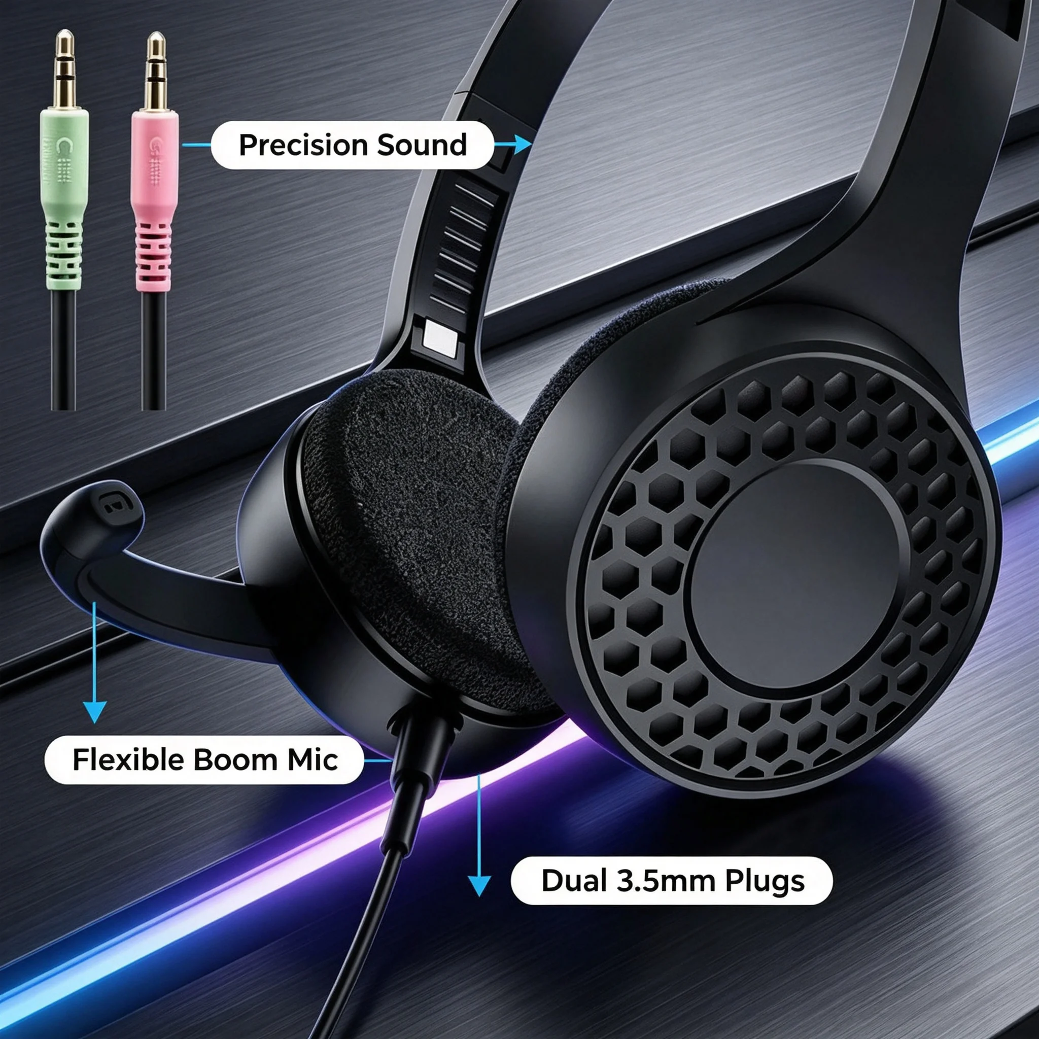 Dual 3.5mm Wired Over Ear Gami - огляд і ціна Pc Gaming Online