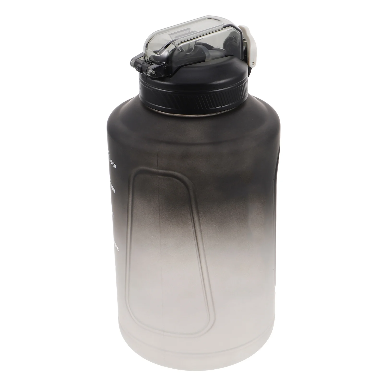 

Stylish Black Lid Sports Water Bottle with Large Capacity for Workout Travel Portable Gym Hydration Container