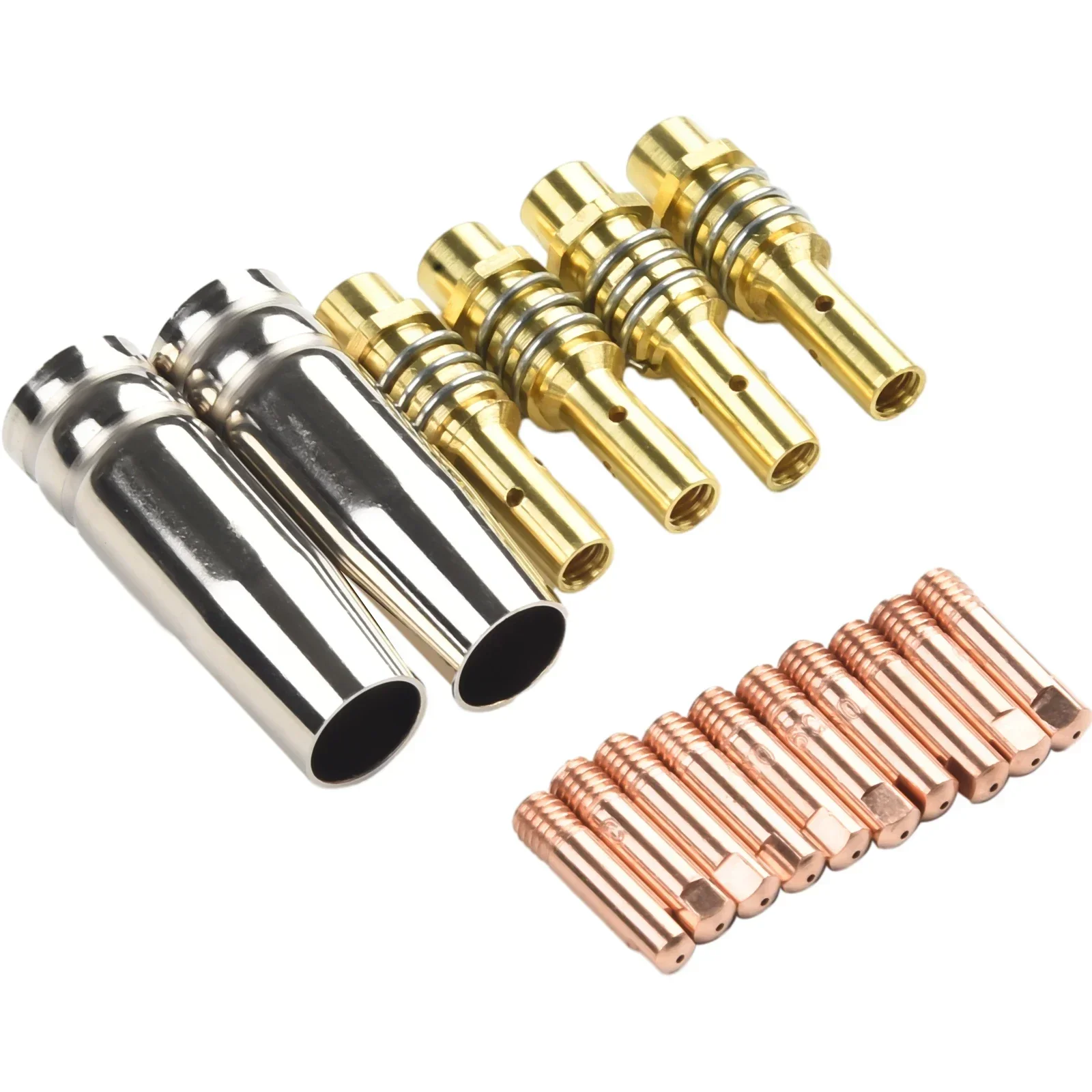 16pcs Mig Contact Tip consumabili saldatura MIG MB15 15AK punta di contatto 0.8/1.0/1.2mm MIG Torch Gas ugello punta supporto