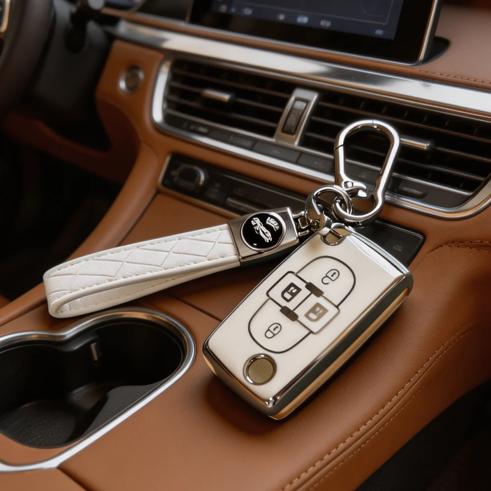 Key FOB Cover Case Shell keychain for Peugeot 207 307 308 407 607 807 For Citroen C2 C3 C4 C5 C6, only fit for the car key shown
