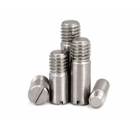 2/10x M2 M2.5 M3 M4 M5 M6 M8 M10 GB878 304 A2 Stainless Steel Outside Thread Solid Dowel Pin Slotted Head Positioning Roll Shaf