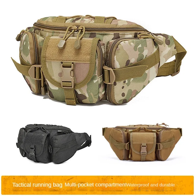 Outdoor Waist Bag Men's Tactical Waterproof Molle Camouflage Hunting Hiking Climbing Nylon Mobile Phone Belt Pack Combat Bags