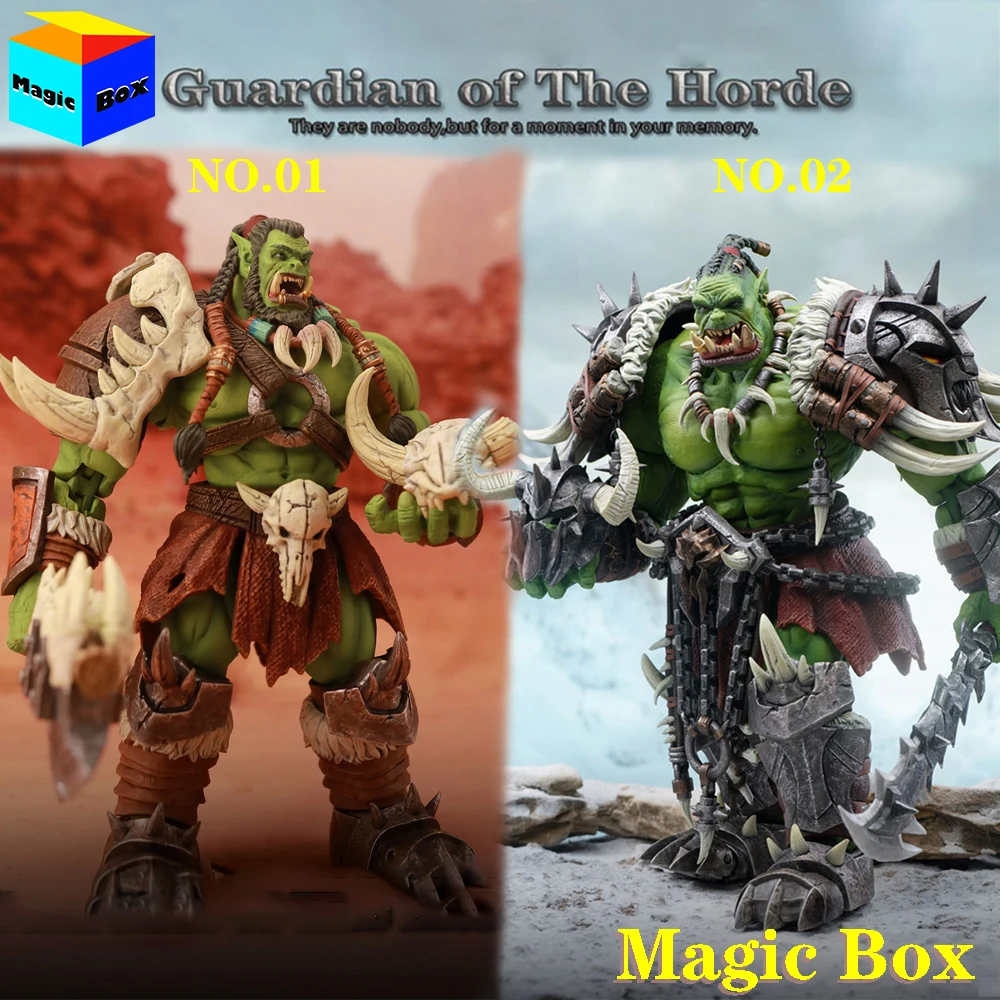 Mithril Action 1/10 WOW Guardian of the Horde NO.02 Berserker Barbarian Orc Model Full Set 20cm NO.01 Warrior Action Figure Toys