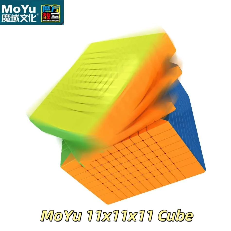 MoYu MeiLong 11x11 المكعب السحري المهنية ستيكيرليس سرعة 11x11 مكعبات لغز مكعب السلس مكعب سريع اللعب الهدايا