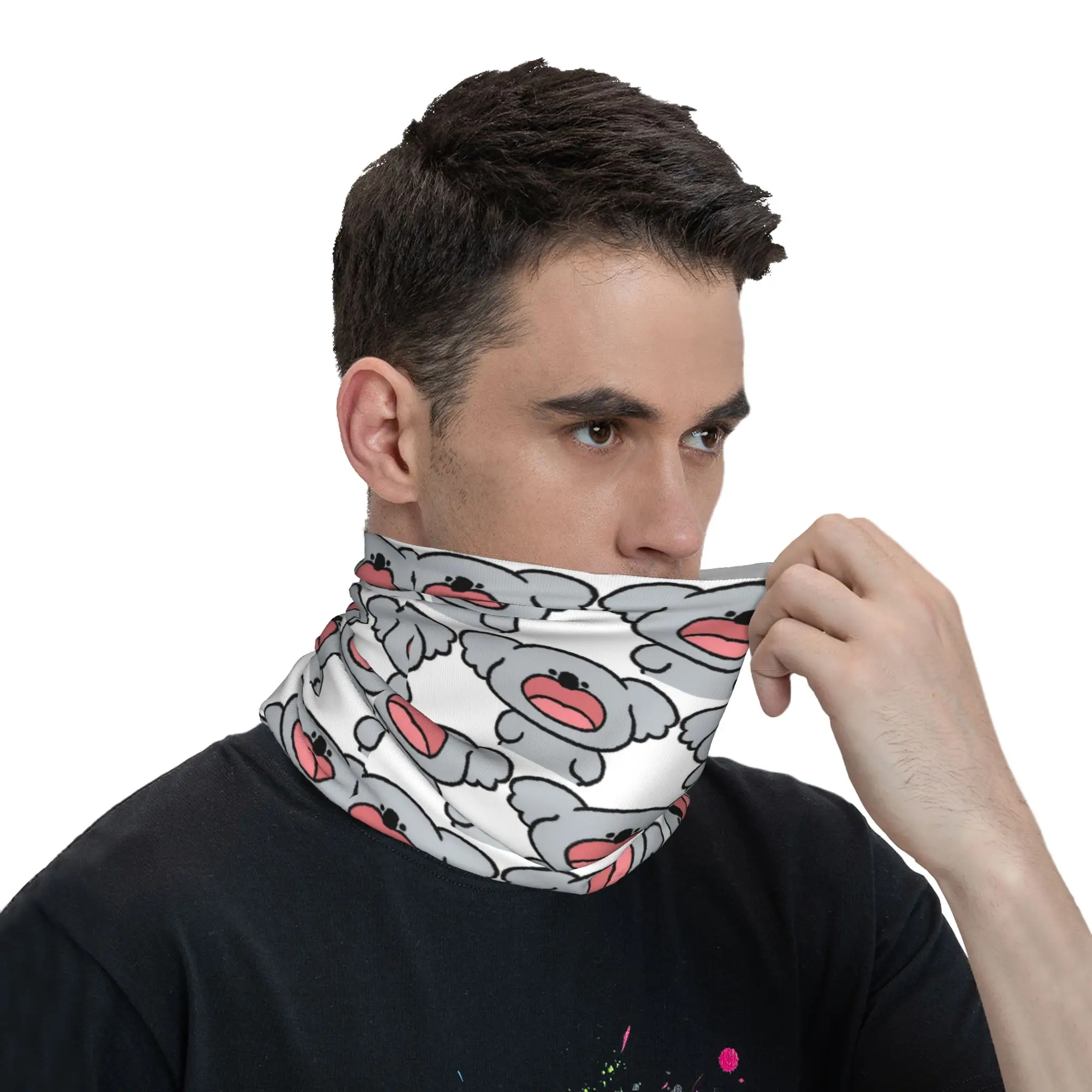 Animal Meme Koalas Bandana Neck Cover Printed Mask Scarf Multifunction Headband Outdoor Sports For Men Women Adult Winter - view 5