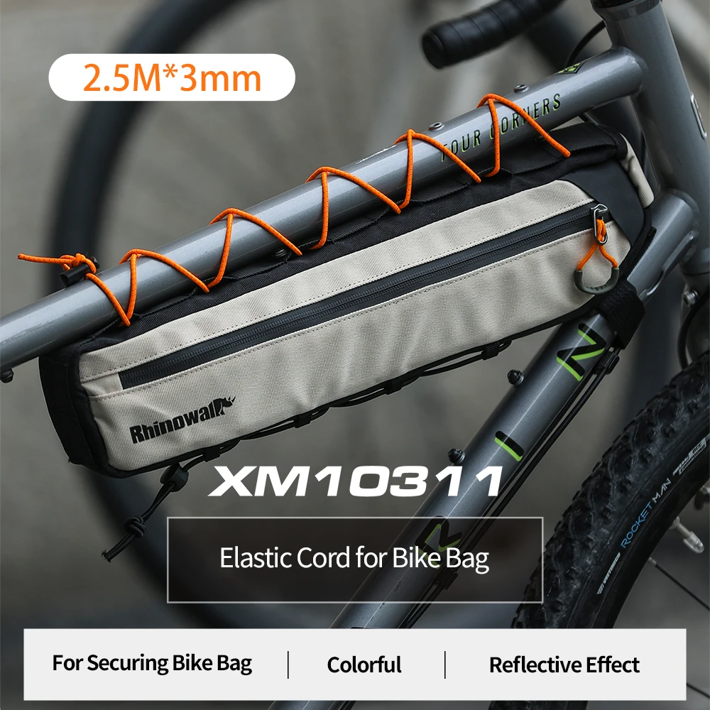 Rhinowalk Elastic Cord for Bike Bag 3mm Strap For Motorcycle Saddlebag Pannier Cargo Rack Storage Fixing Strap