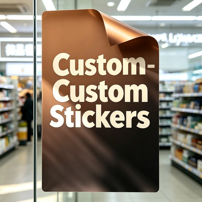 Custom Big Promotional Stickers Waterproof Commercial Advertising Decals for Indoor Outdoor Supermarket Bar Discount Promotion
