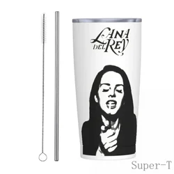 Lana Del Rey Insulated Tumbler with Lid Vintage Singer Vacuum Thermal Mug Outdoor Portable Thermos Bottle Cups, 20oz