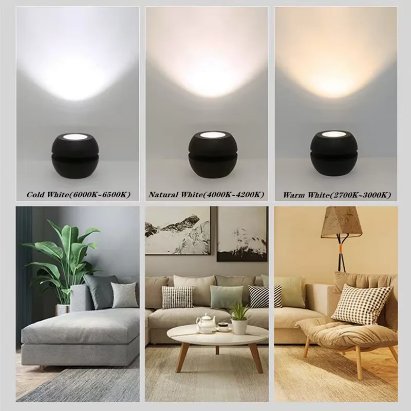 تصميم شمالي قابل للطي يدور 360 درجة °   LED النازل 10 واط 15 واط 20 واط 30 واط 40 واط COB LED مصباح السقف بقعة AC90-260V بقعة المطبخ