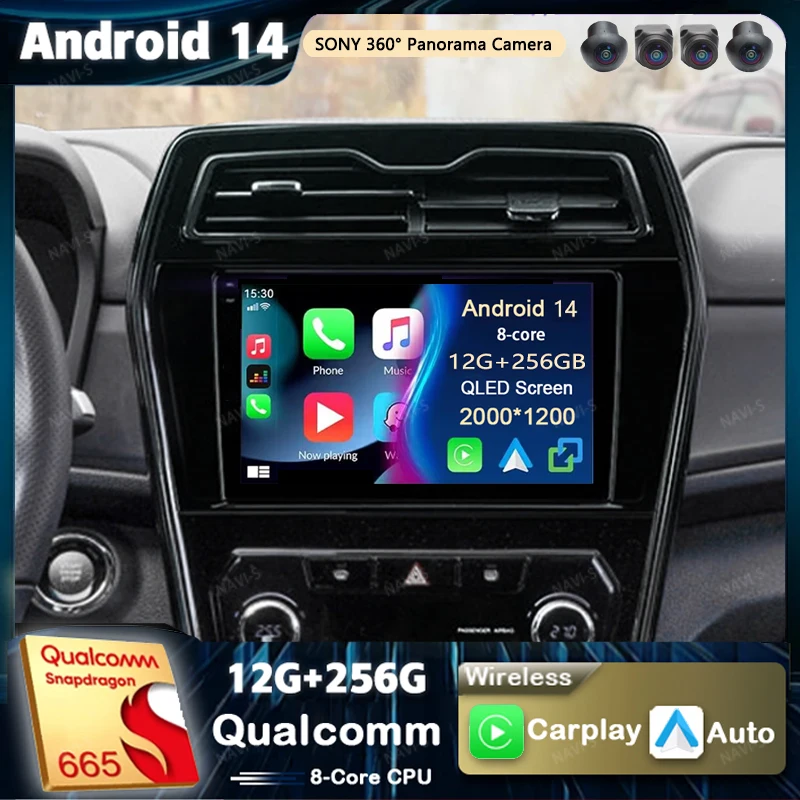 Android 14 For SsangYong Tivoli 2019-2021 2K QLED Stereo Car Radio Multimedia Video Player GPS AI Voice CarPlay 4G Navigation BT