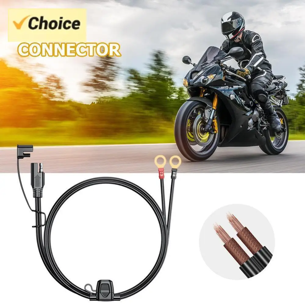 12-24V Ring Terminal O Connector Battery Charger Extension Wire Waterproof 18AWG for Car Motorcycle Battery Charger Maintainer