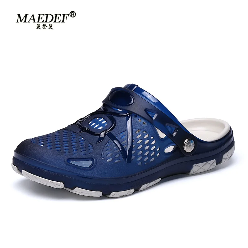 MAEDEF 2024 New Design Men\'s Sandals High Quality Non Slip Beach Slippers Fashion Casual Slides Comfortable Indoor Shoes for Man