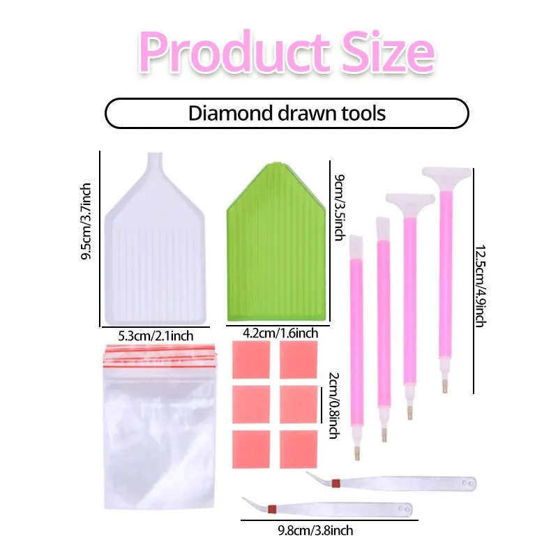 Diamond Painting Tools with Diamond Embroidery Box and Multiple Sizes Painting Pens for Adults to Make Art Craft