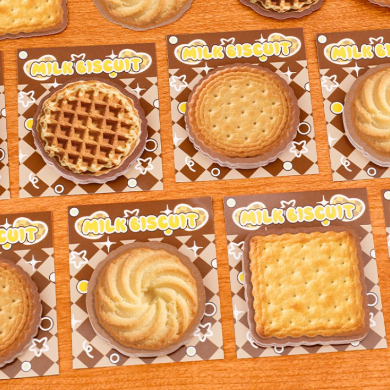 

5 шт./лот, креативная имитация еды, печенья, липкие заметки, блокнот, заметки для сообщений, отрывные липкие наклейки, офисные школьные канцелярские принадлежности