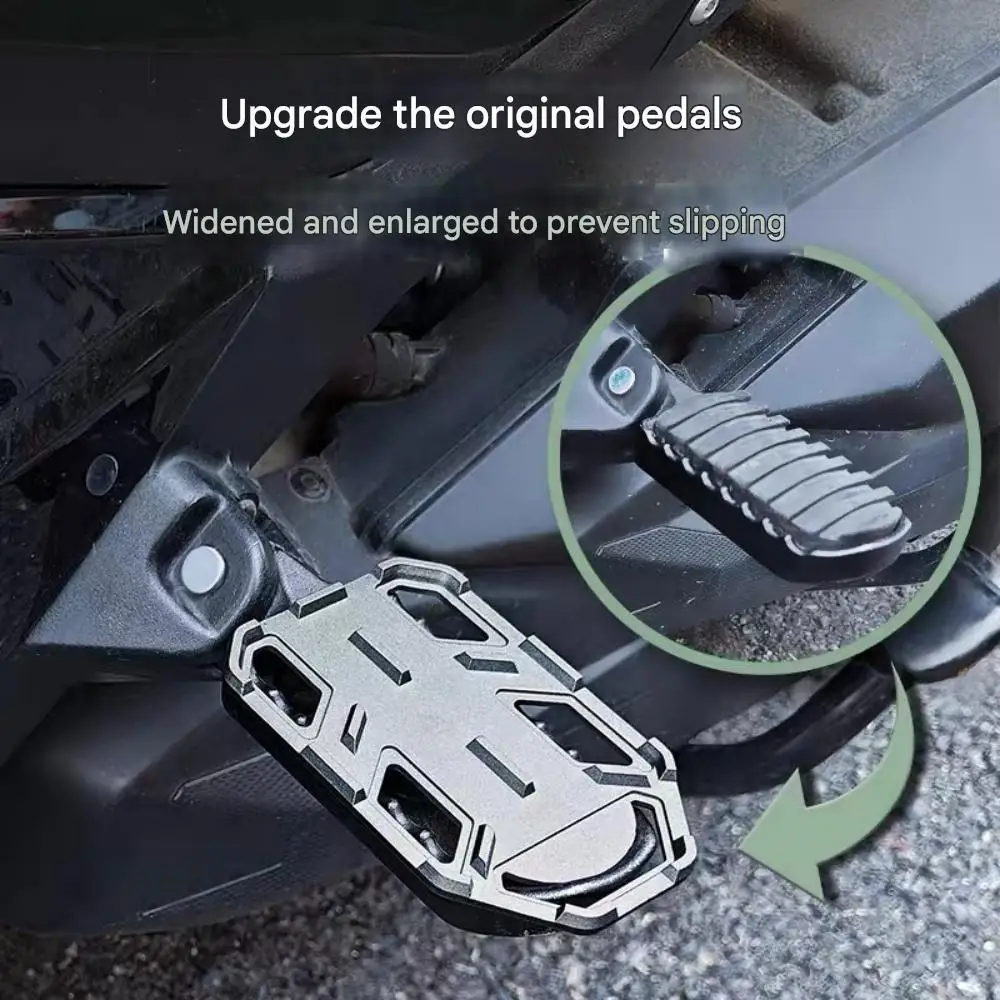 FOR Zontes 368G 24-26 Non-Destructive Modified Motorcycle Main Stand Foot Pegs with Deep Teeth Anti-Slip Design for Enhanced