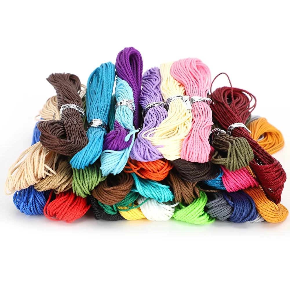 1mm Diameter 10m Polyester Waxed Cord String Wire Jewelry Findings DIY Craft Accessory