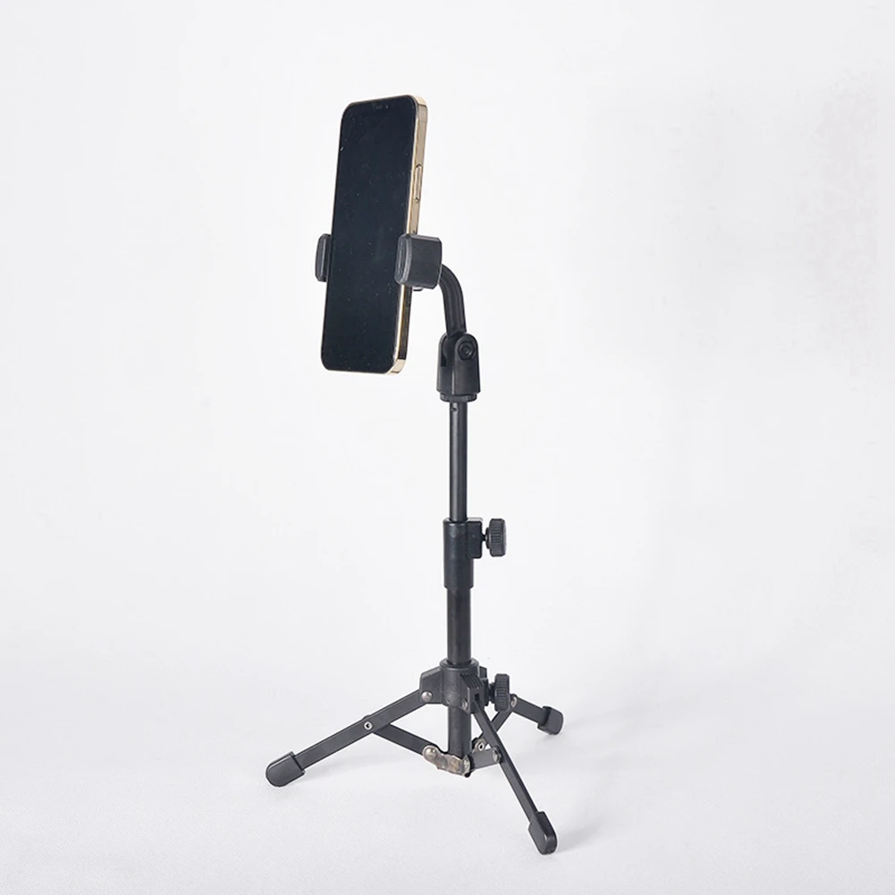 Mini Tabletop Tripod Microphone Mic Stand Holder with 1/4 Inch Threaded for Meetings Lectures Speaking and Ect