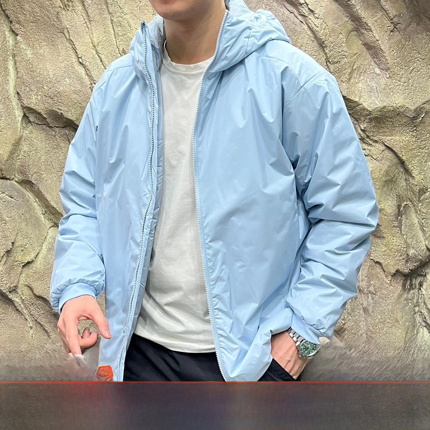 

Sorona Warm Cotton Outdoor Waterproof Windproof Autumn Winter Couple Jaet Lightweight Hooded Cotton Coat Youth Casual Faion