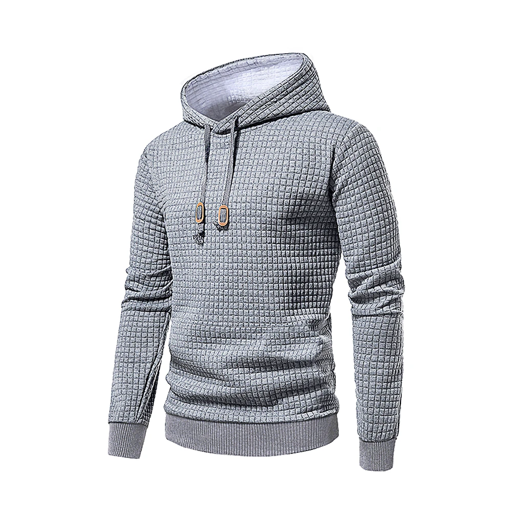 New men’s hooded pullover fall casual Slim long-sleeved warm men’s sweater knit sweater loose tops outdoor sports men’s clothing