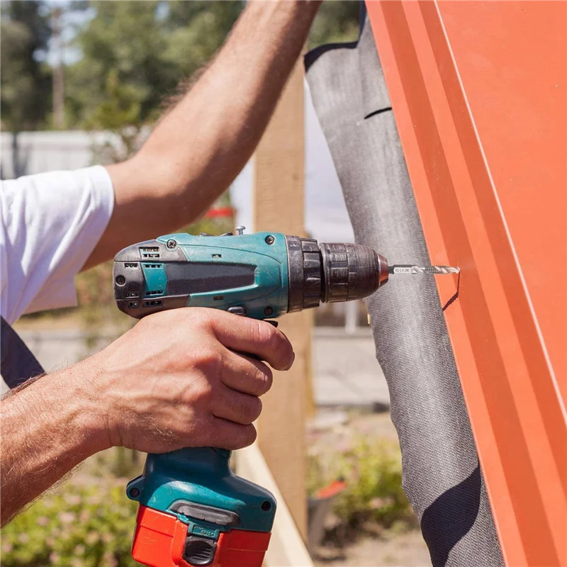 AA81-12 Stuks Boor Tap Set Hex Shank SAE Combinatie Boor En Tap Bit Set HSS 4341 Schroef Tap Ontbraam Boor