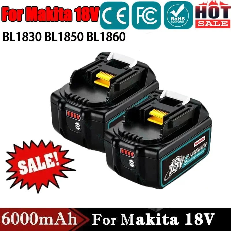 

For Makita BL1830 Rechargeable Battery 6.0Ah Battery 18V BL1830 BL1815 BL1860 BL1840 Replacement Power Tool Replacement Battery