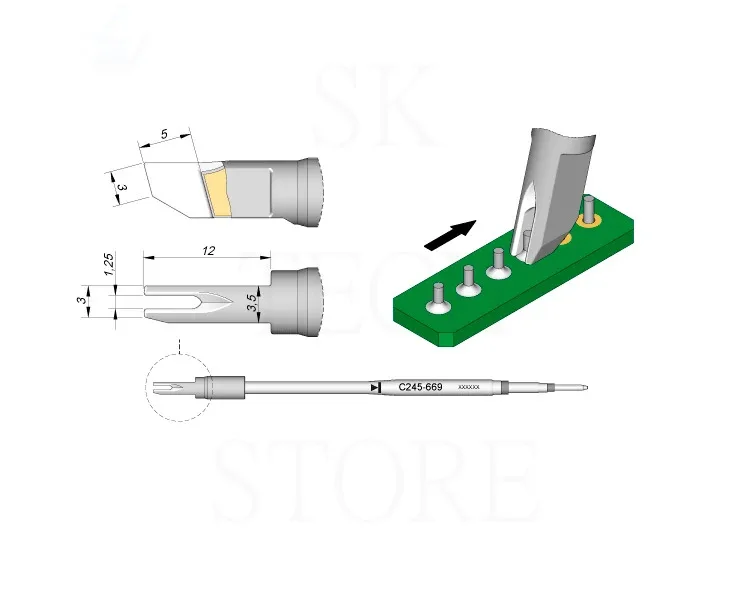 JBC Soldering Iron Tips Specialized Replaceable Adapter For JBC T245-A Handle C245654 C245754 C245651 C245667 C245-669 C245-751