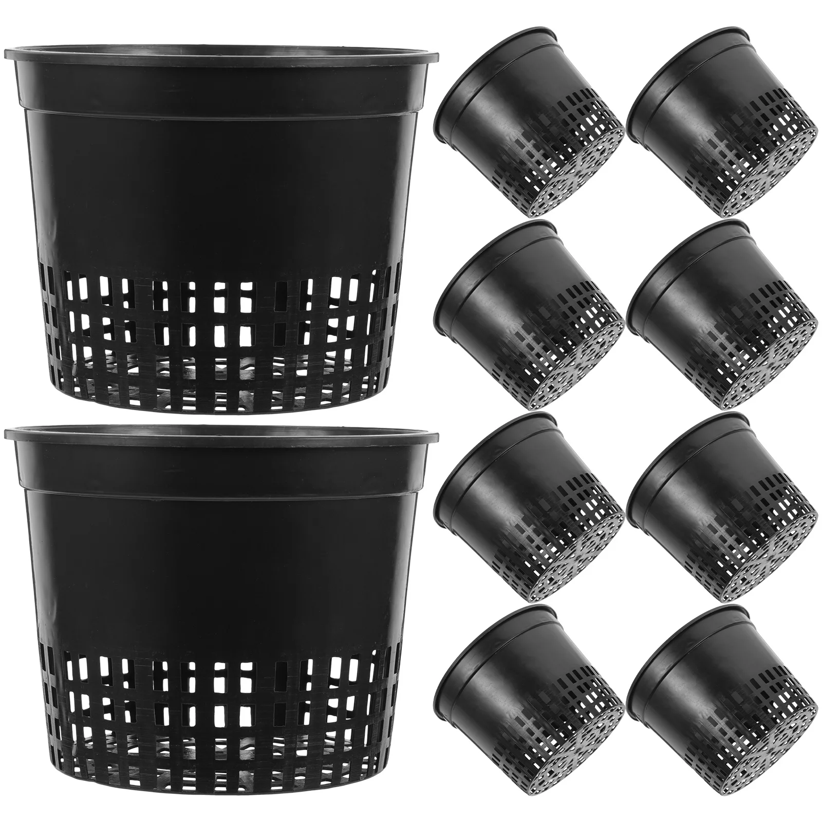 

10Pcs Plastic Planting Baskets Hydroponics Cultivate Pots for Soil Soil-Free Water Grass Basket Water Grass Basket