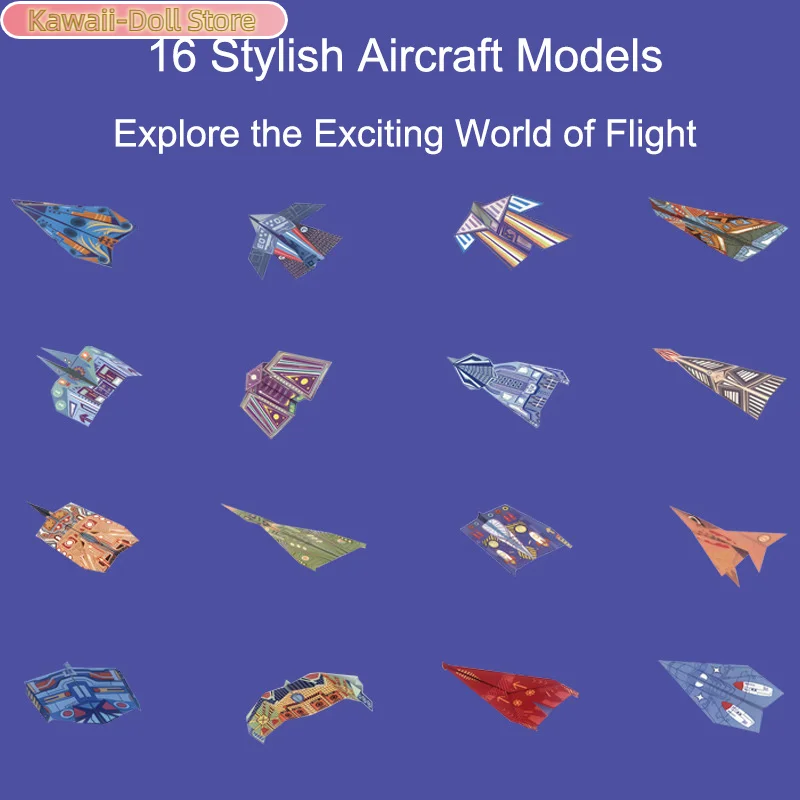 Encyklopedia Origami dla początkujących dla dzieci 3D kolorowy papierowy samolot składany kreatywna klasyczna zabawka DIY dla dzieci