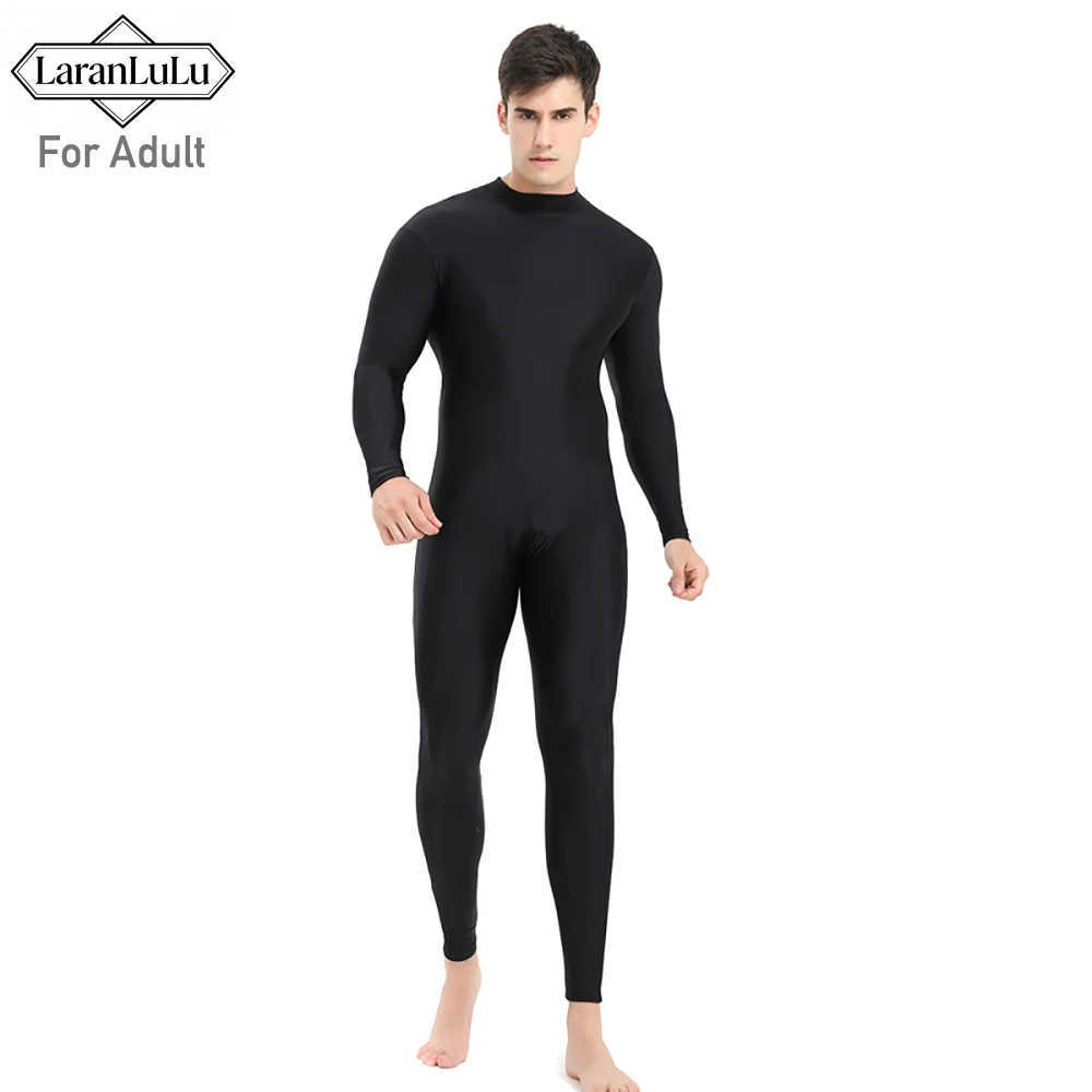 

Adult Men High Neck Back Zip One Piece Unitard Spandex Ballet Costumes Full Body Dance Clothes Long Sleeve Halloween Dancewear
