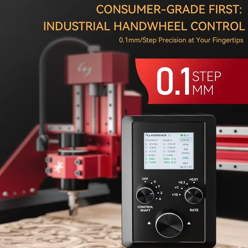 C4 Pro CNC Milling Machine 200 W Spindle 4 Axes Offline Control Engraving Machine Working Area 420 420 mm Buckles