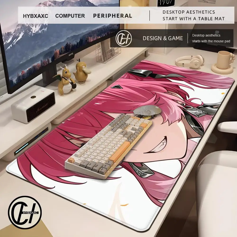 Mouse Pad Wuthering Waves Lupa Extended Desktop Mat Kawaii Computer Accessories Mouse Mat Anime Girl Mousepad Gamer Rubber Pads