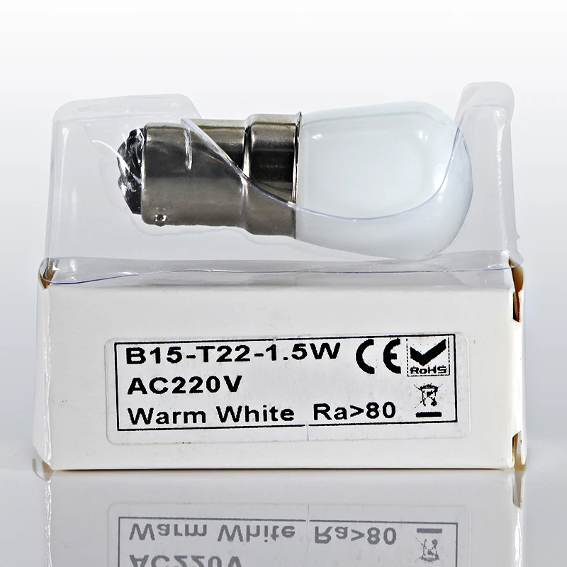 1X بومبيلا Led ضوء الثلاجة 2 واط B15 B15D T22 12 فولت 220 فولت زجاج حليبي لآلات الخياطة الثلاجة استبدال مصباح هالوجين 12 فولت #6