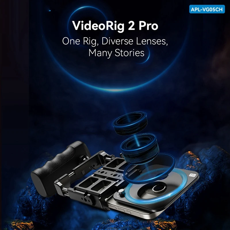 Mobile Phone Live Bracket Cage Bluetooth 1/4 Inch Threaded Hole/Cold Shoe Interface for Video LED Mic Tripod-A23U
