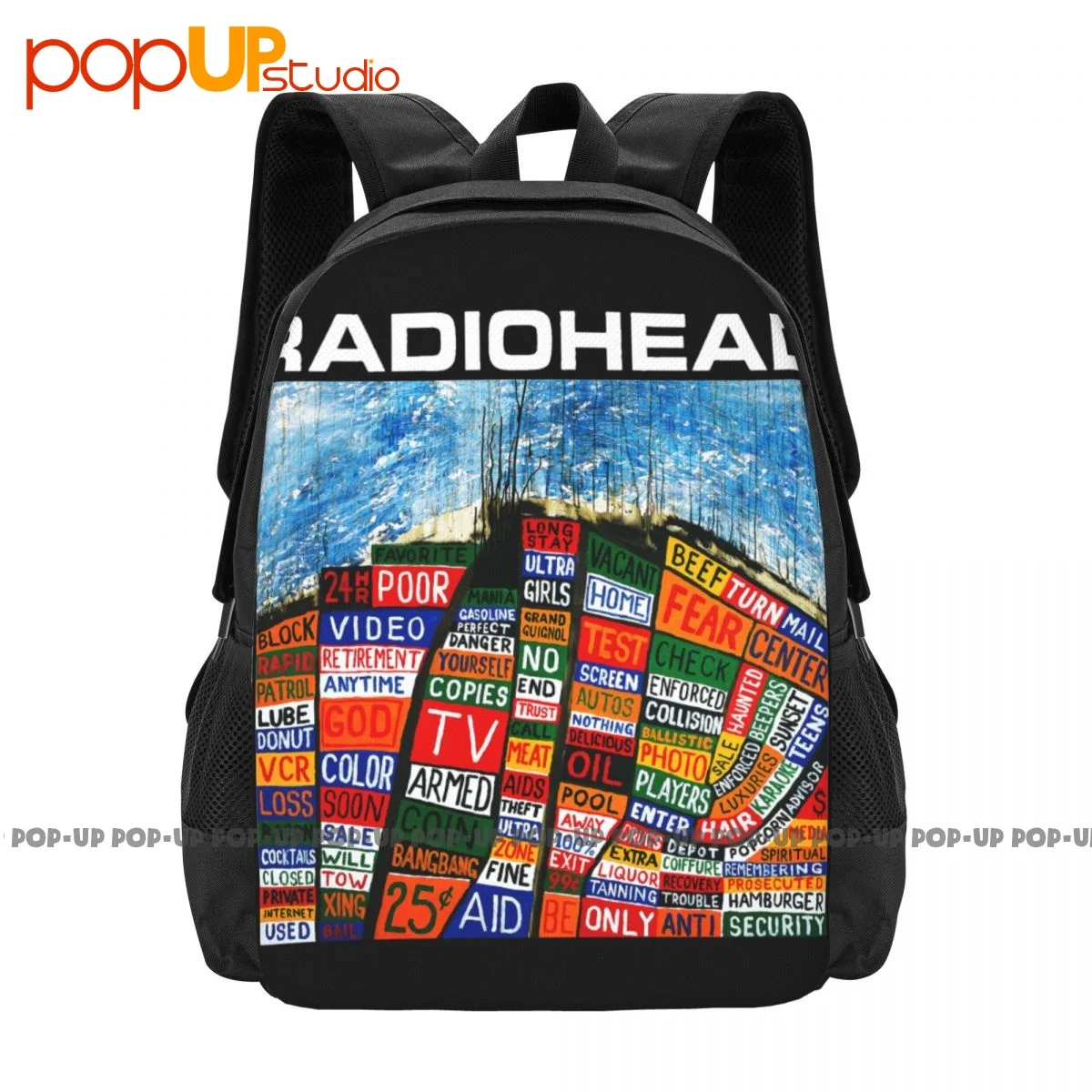 90S Radio Head Discography 1985 Backpack Large Capacity Fashion Art Print Sports Bag Riding Backpack