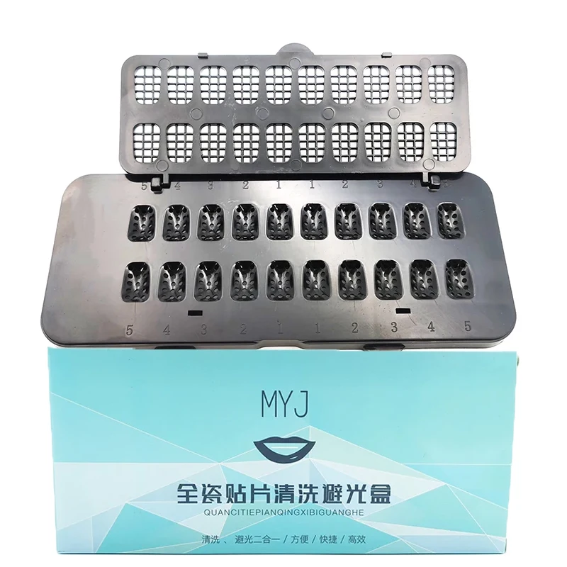 

Dental All-ceramic patch cleaning light-proof box Box Porcelain Patch Disinfection Box Bottom with Automatic Leak