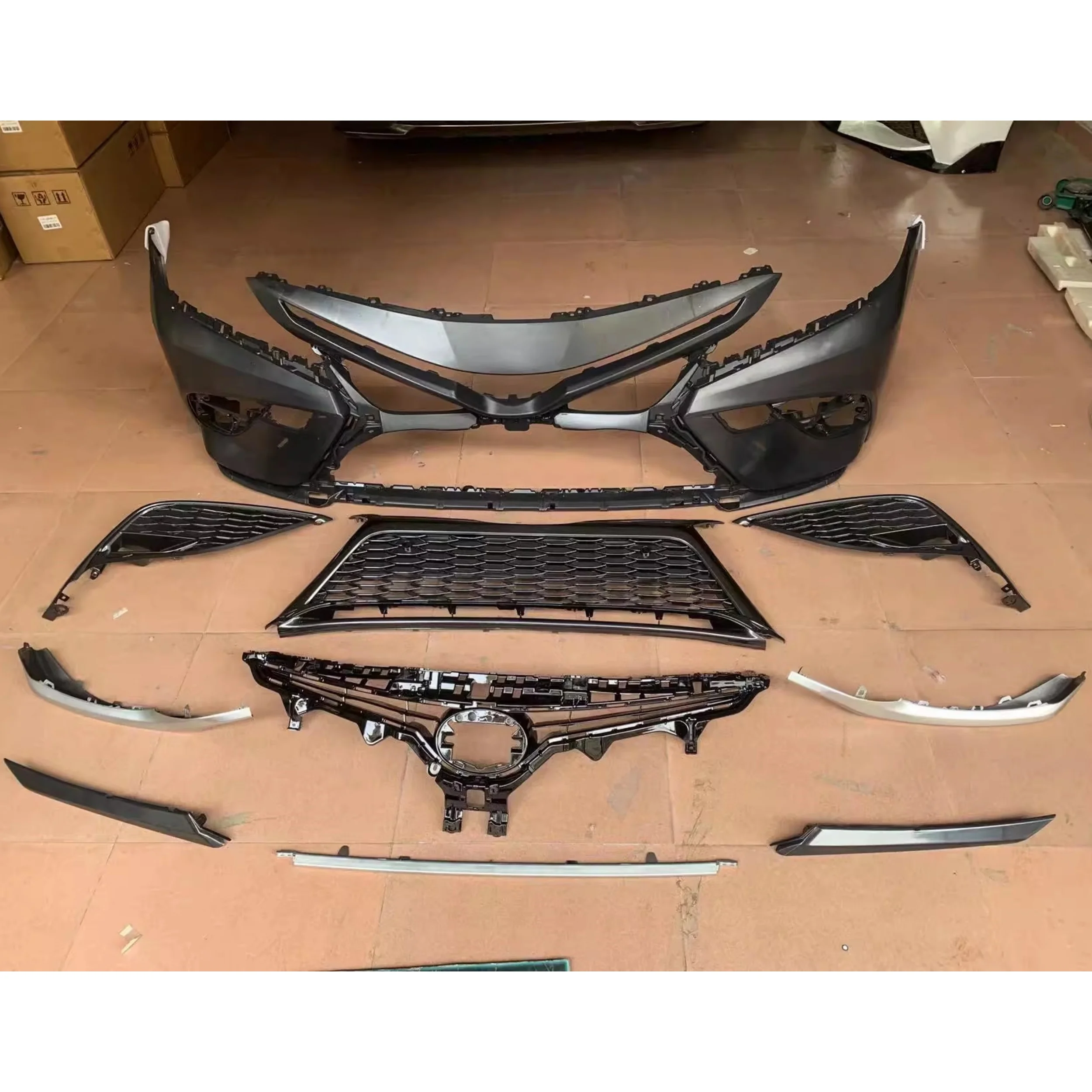 

Unpainted Front Bumper Assembly for Toyota camry 8th 2018-2021 modified Sport style Front Surround Body Kit Car Accessories